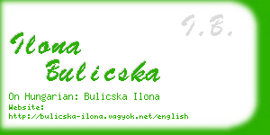 ilona bulicska business card